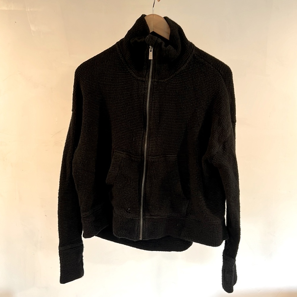 Sweaty Betty zip front sweater